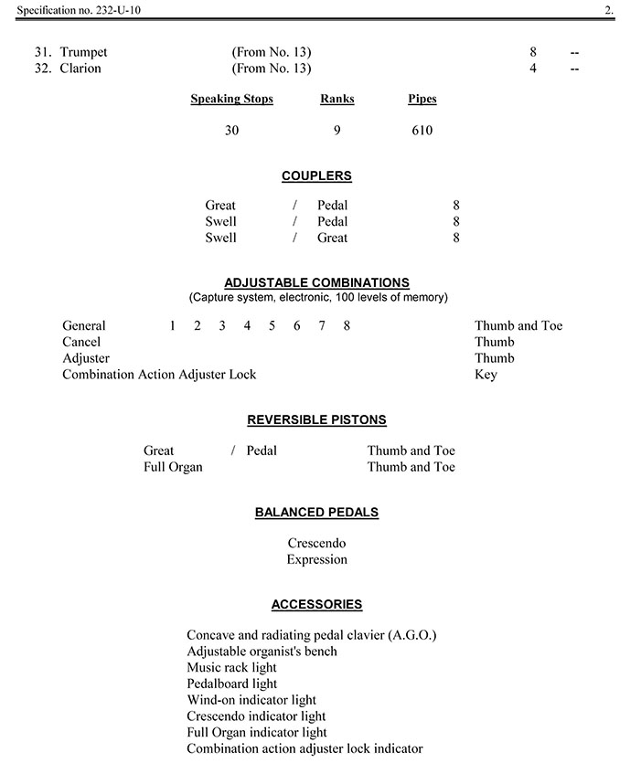 Specification page 2