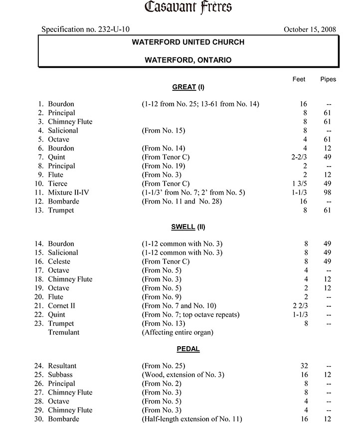 Specification page 1